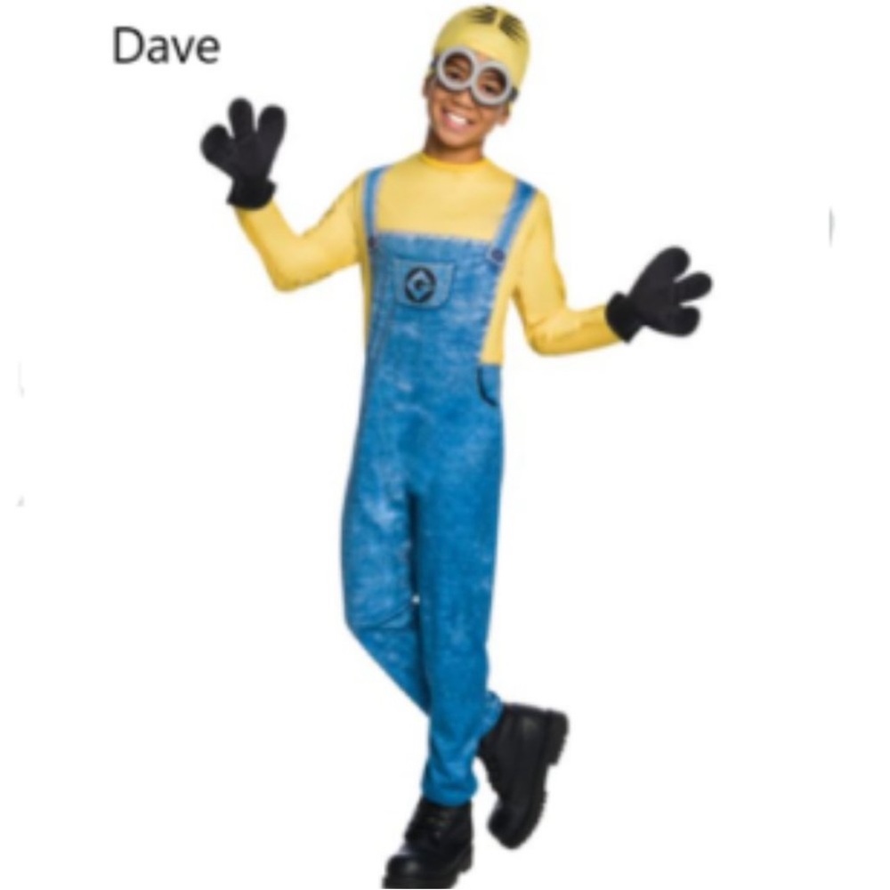 Minion Dave Childs Costume. Size Medium for Ages 5-7
